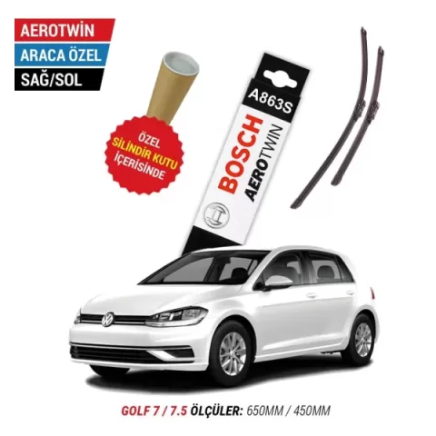 Vw Golf 7 / 7.5 Silecek 2012-2020 Bosch Aerotwin A863S