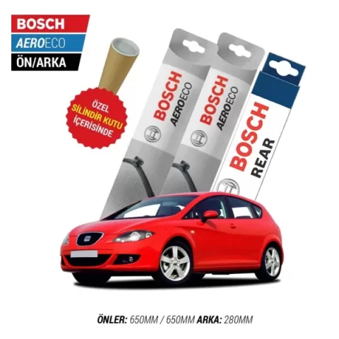 Seat Leon Ön Arka Silecek (2006-2008) Bosch Aeroeco