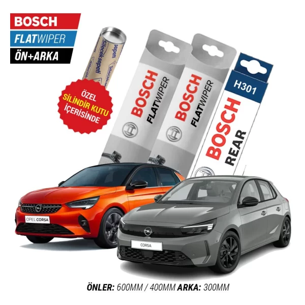 Opel Corsa F Ön Arka Silecek (2020-2025) Bosch Aeroeco
