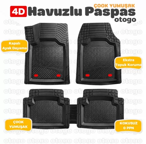 Volkswagen Tayron 2024 Sonrası Paspas Maximum Siyah