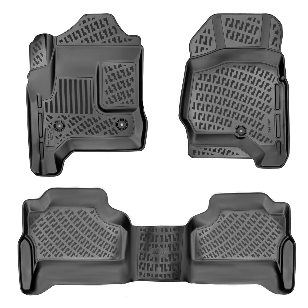 Rizline Chevrolet Silverado 1500 Crew Cab Halı Zemin 2014-2018 4D Havuzlu Paspas